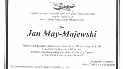 Odszedł Jan May-Majewski