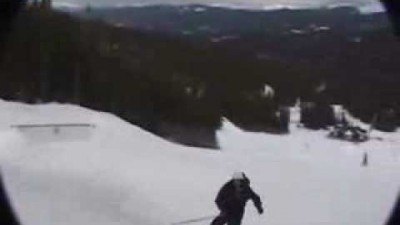 Extreme Skiing 60' cliff drop